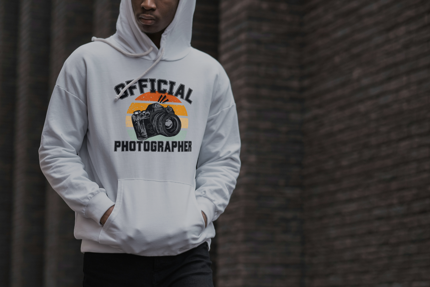 Hoodie Photographie “Official Photographer” – Design Vintage Camera