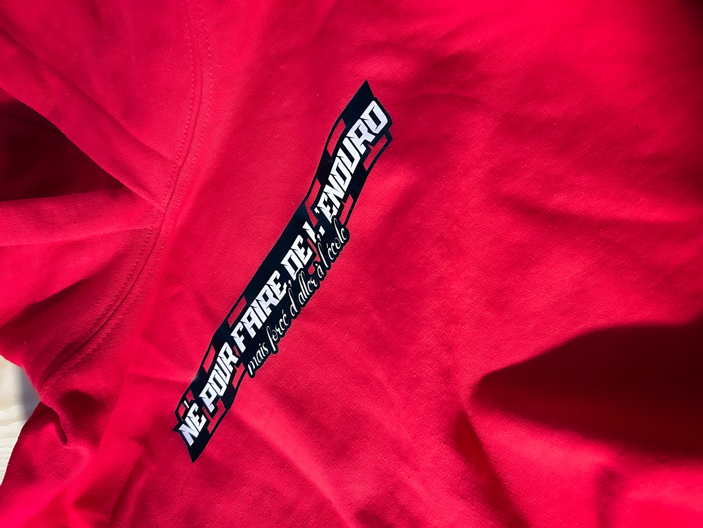 Destock - Enfant Né pour faire de l'enduro - Hoodie Rouge Taille L Enfant