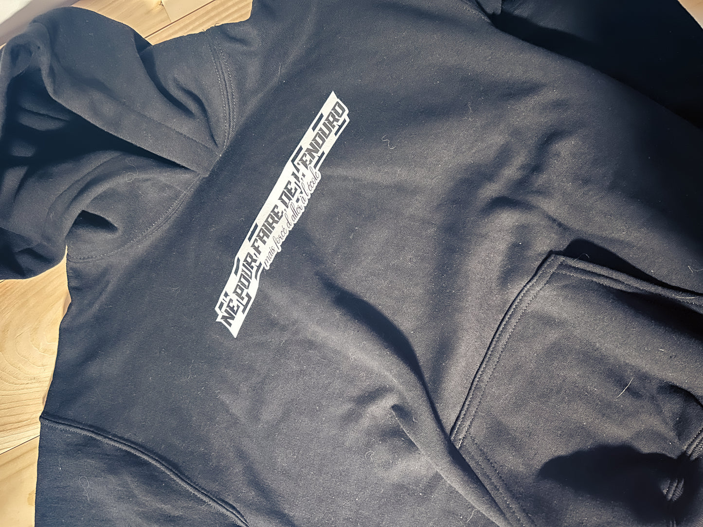 Destock - Enfant Né pour faire de l'enduro - Hoodie Noir Taille L Enfant