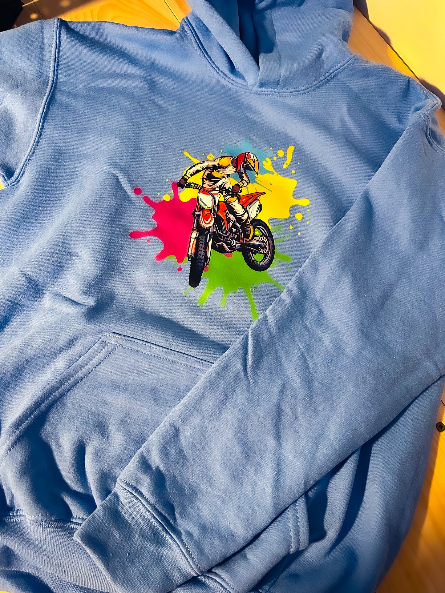 Destock - Enfant MX Splash - Hoodie Bleu Taille L Enfant