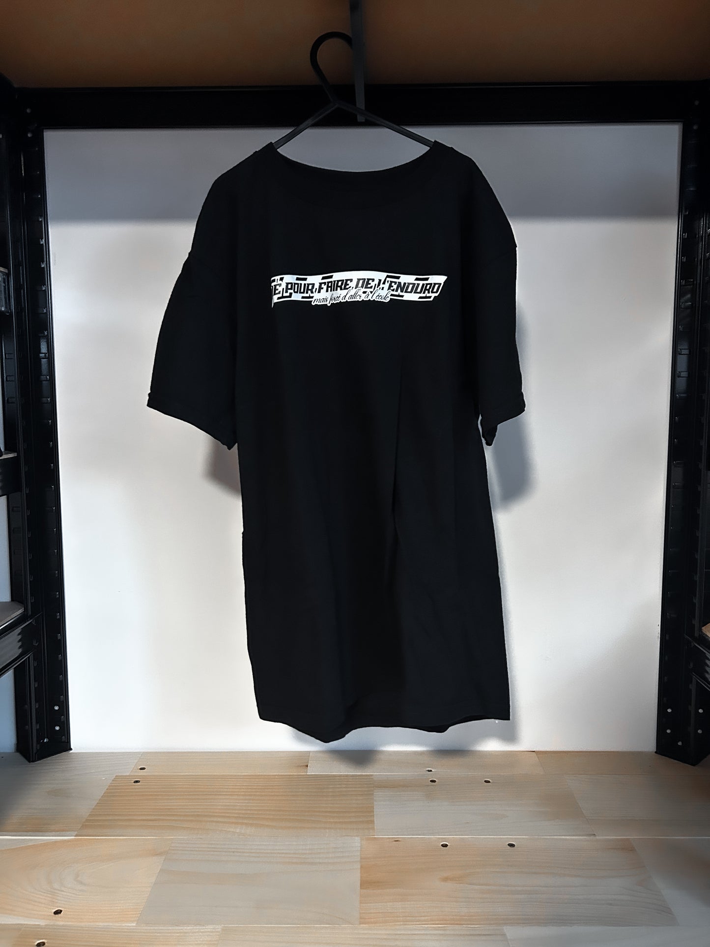 Destock - Enfant Né pour faire de l'enduro - Tshirt Noir Taille L Enfant