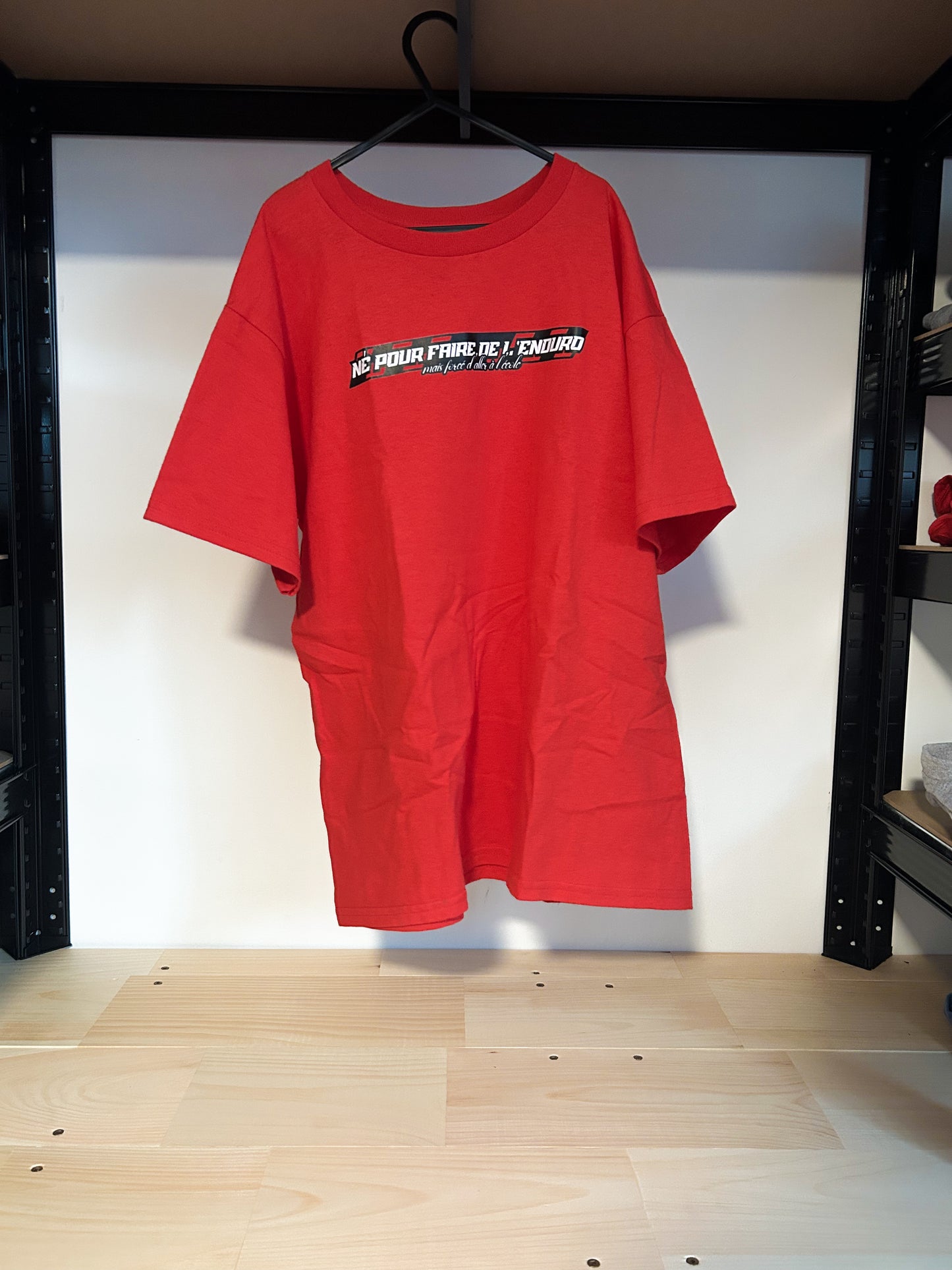 Destock - Enfant Né pour faire de l'enduro - Tshirt Rouge Taille L Enfant