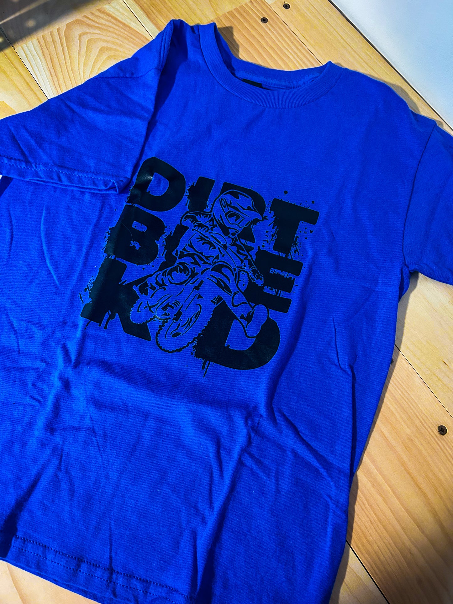 Destock - Enfant Dirt Bike Kid - Tshirt Bleu Taille S Enfant