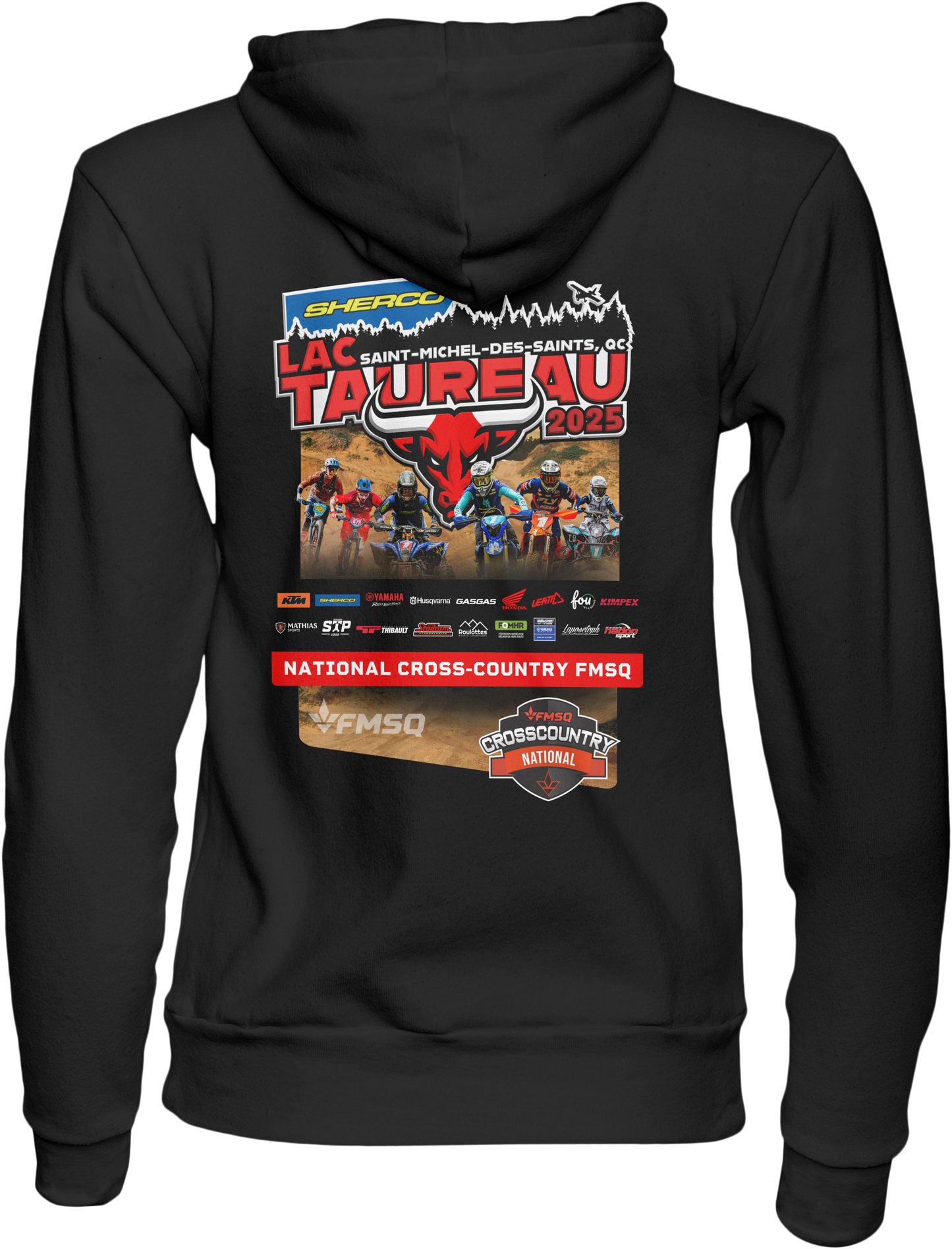 Hoodie Adulte FMSQ Recto Verso Lac Taureau