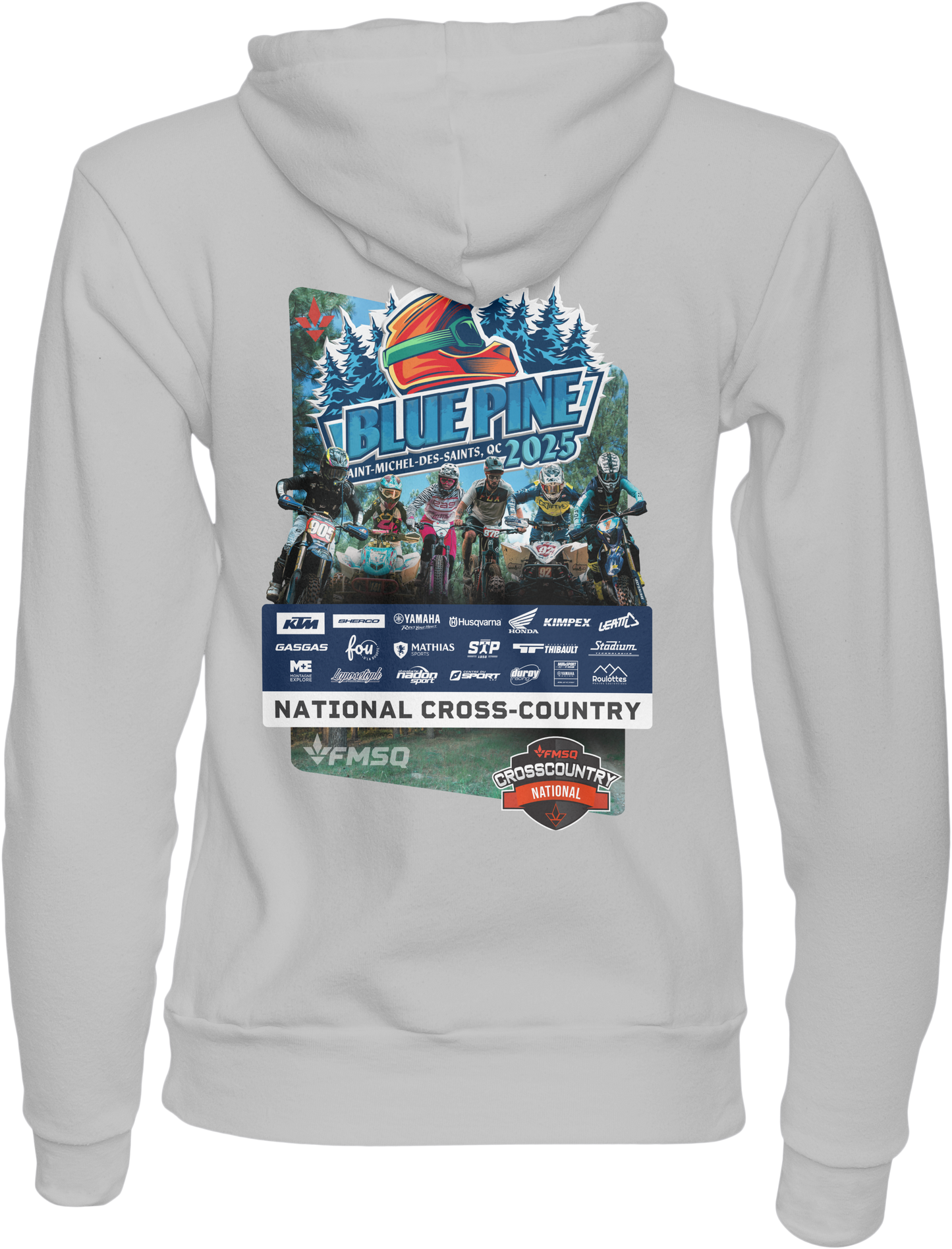 Hoodie Adulte FMSQ Recto Verso Blue Pine