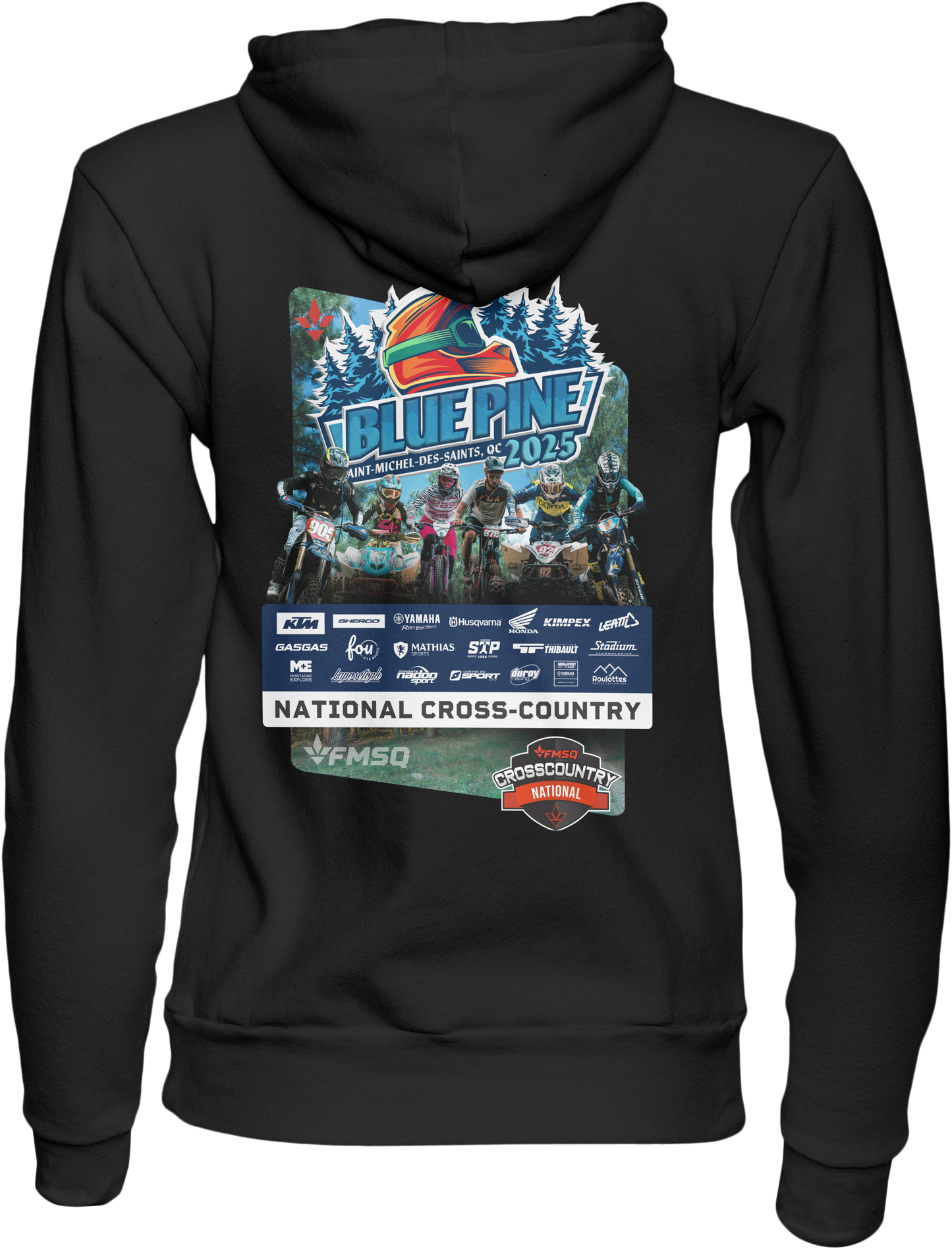 Hoodie Adulte FMSQ Recto Verso Blue Pine