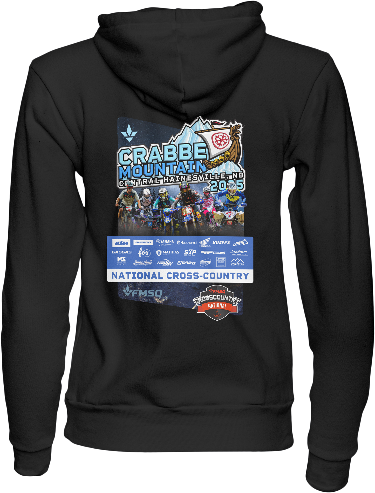 Hoodie Adulte FMSQ Recto Verso Crabbe Moutain