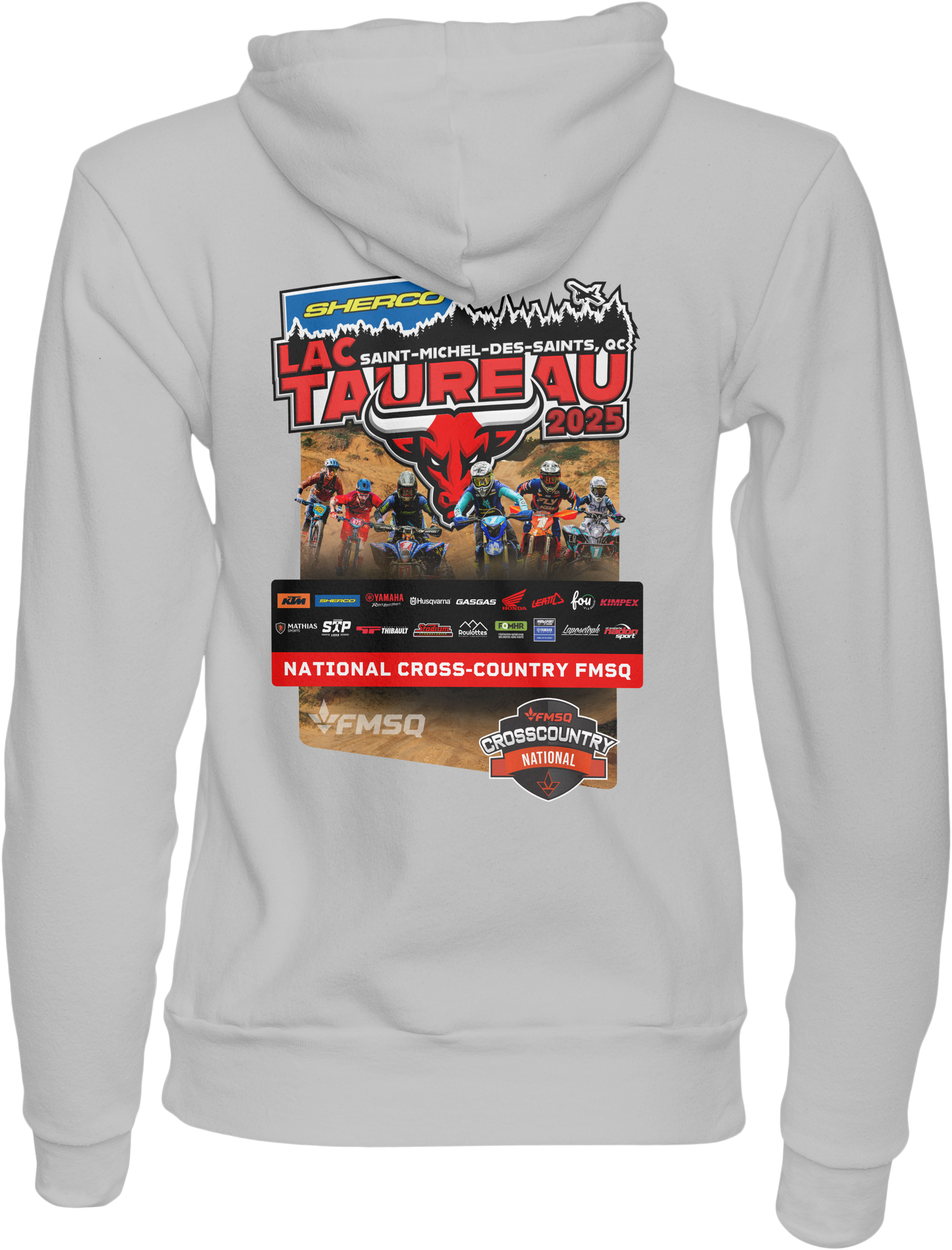 Hoodie Adulte FMSQ Recto Verso Lac Taureau