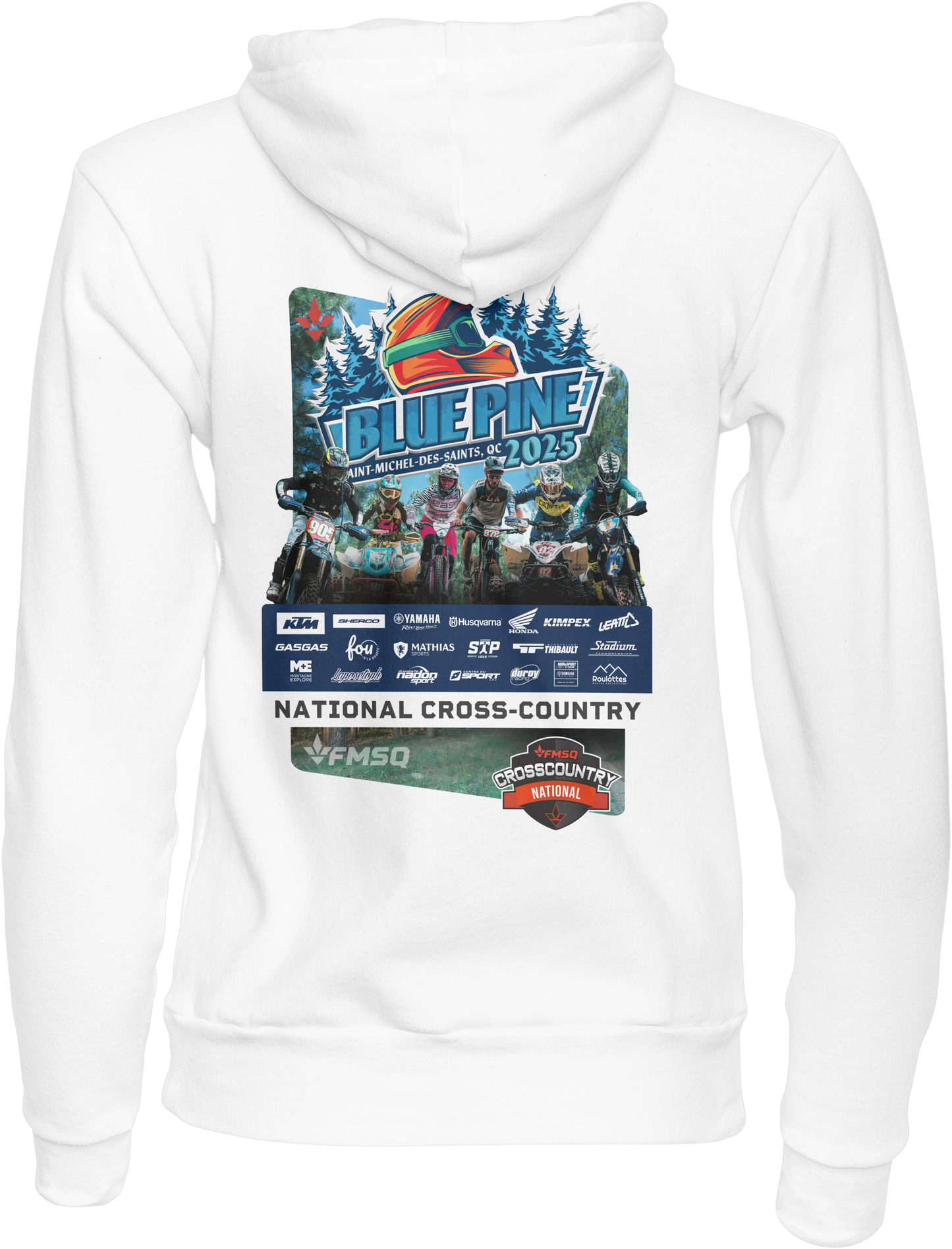 Hoodie Adulte FMSQ Recto Verso Blue Pine