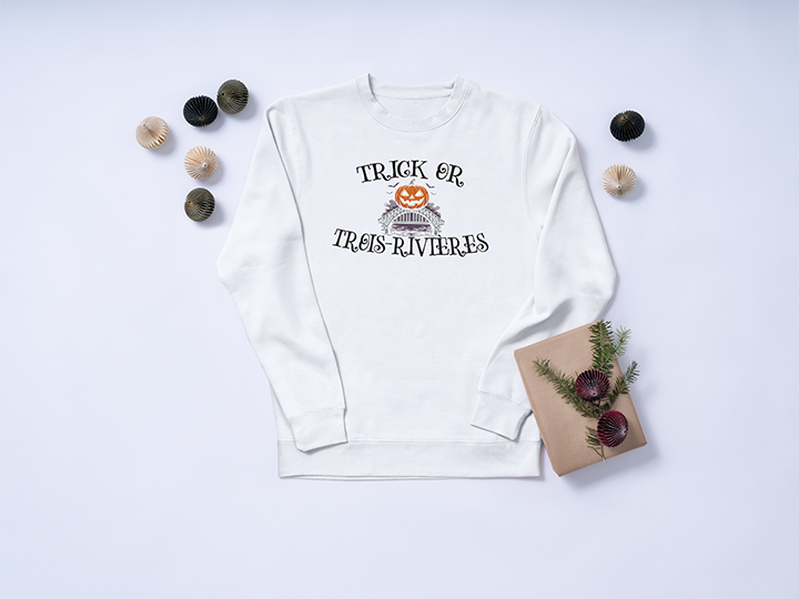 Crewneck Halloween Trois-Rivières – Pont Laviolette Citrouille 🎃 (Édition limitée 2025)