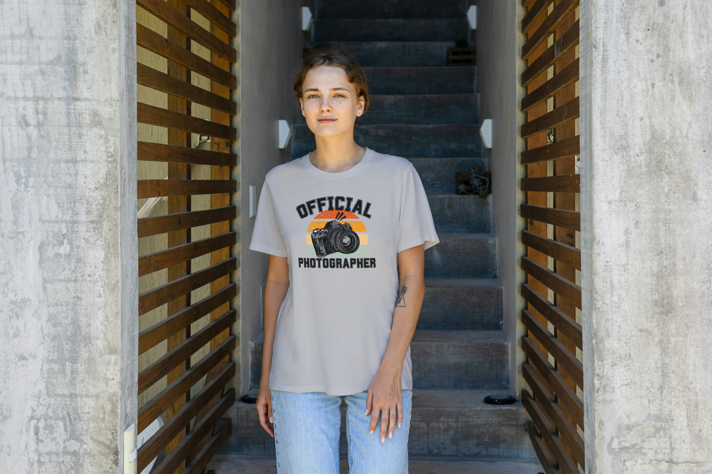 T-shirt Photographie “Official Photographer” – Design Vintage Camera