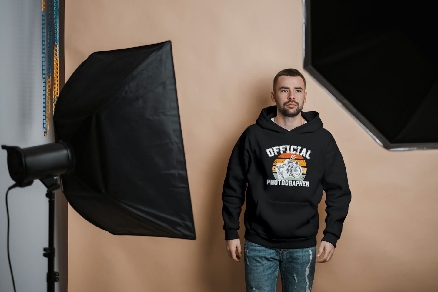 Hoodie Photographie “Official Photographer” – Design Vintage Camera