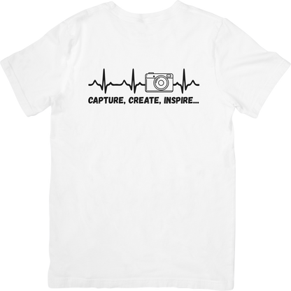 T-shirt Photographie “Capture, Create, Inspire”