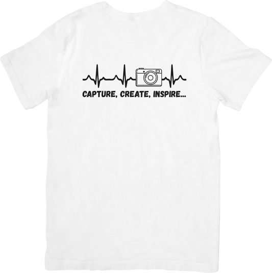 T-shirt Photographie “Capture, Create, Inspire”