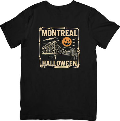 T-shirt Montréal Halloween – Pont Jacques-Cartier & Citrouille