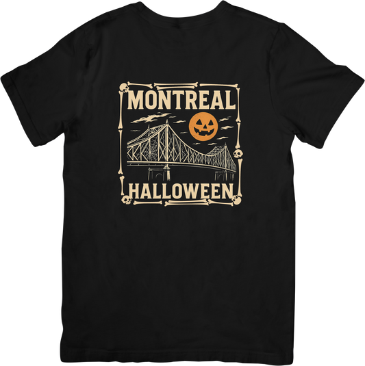 T-shirt Montréal Halloween – Pont Jacques-Cartier & Citrouille