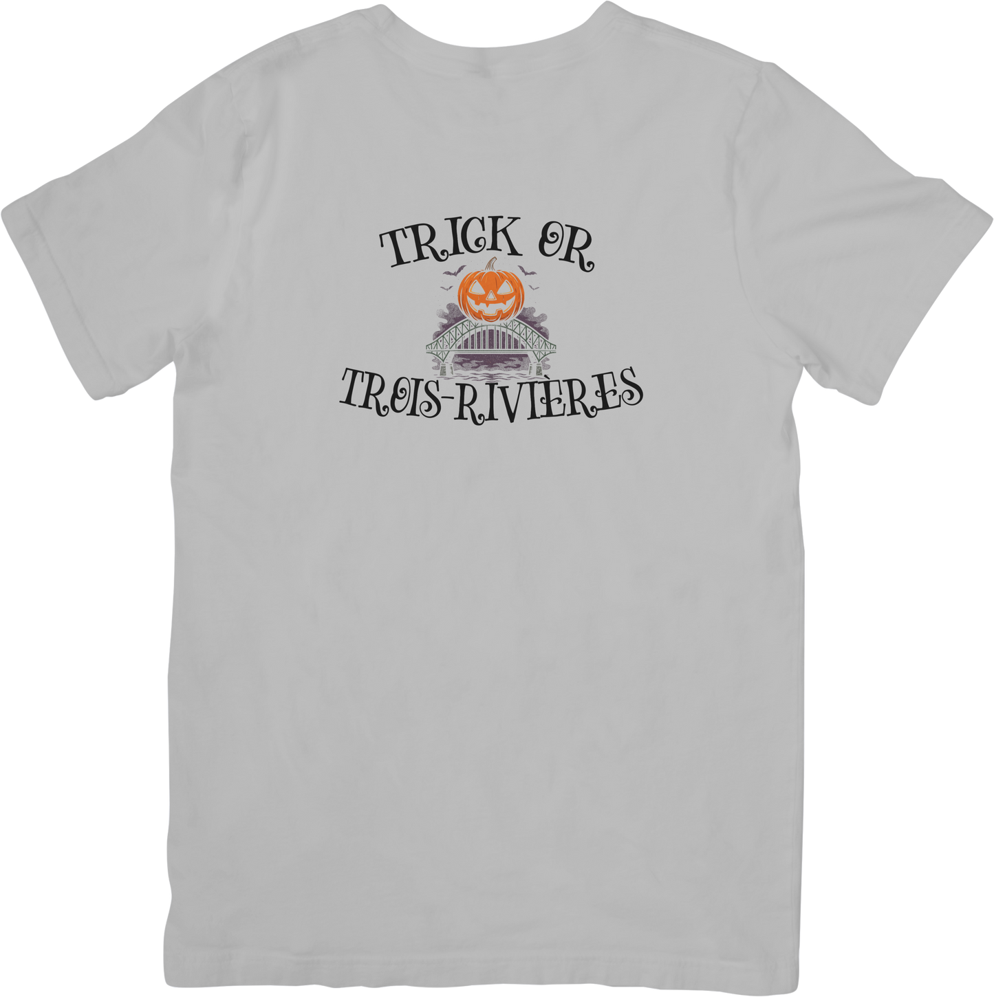 T-shirt Halloween Trois-Rivières – Pont Laviolette Citrouille 🎃 (Édition limitée 2025)