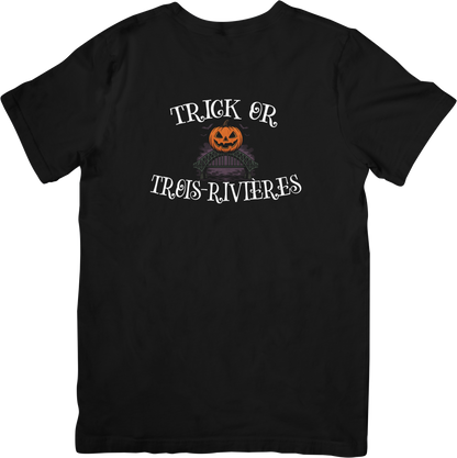 T-shirt Halloween Trois-Rivières – Pont Laviolette Citrouille 🎃 (Édition limitée 2025)