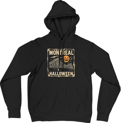 Hoodie Montréal Halloween – Pont Jacques-Cartier & Citrouille