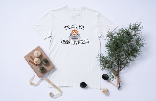 T-shirt Halloween Trois-Rivières – Pont Laviolette Citrouille 🎃 (Édition limitée 2025)