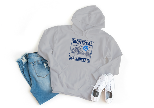 Hoodie Montréal Halloween – Pont Jacques-Cartier & Citrouille