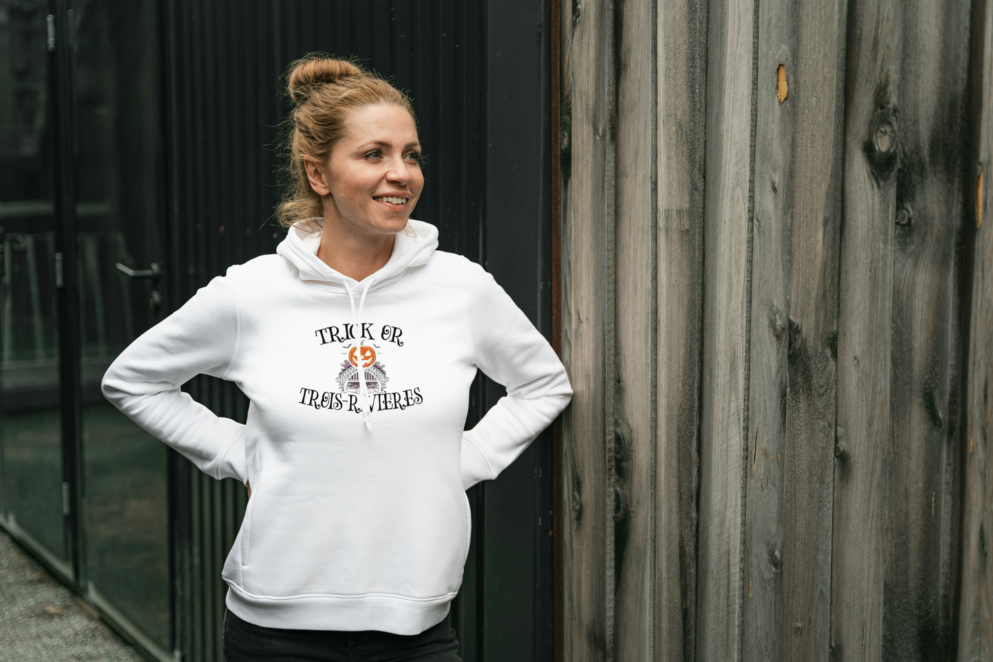 Hoodie Halloween Trois-Rivières – Pont Laviolette Citrouille 🎃 (Édition limitée 2025)