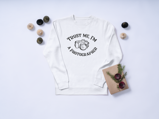 Crewneck Photographie “Trust Me, I’m a Photographer”