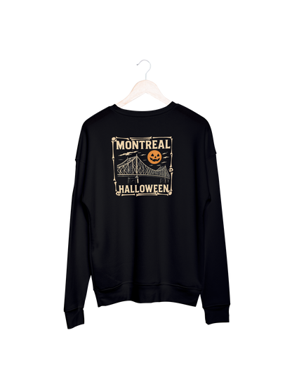 Crewneck Montréal Halloween – Pont Jacques-Cartier & Citrouille